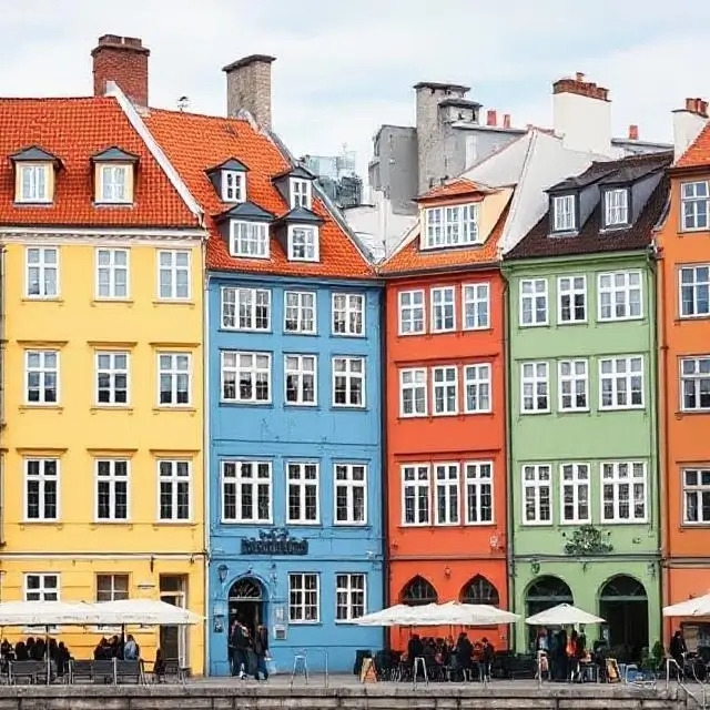 Charming colorful buildings in Gamla Stan, Stockholm